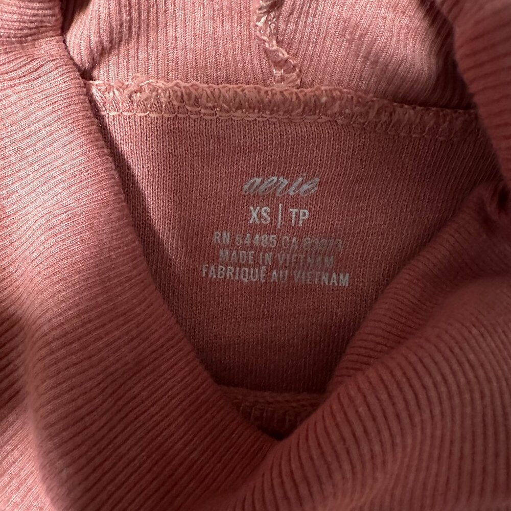AERIE XS apricot color turtleneck sweatshirt.  Size XS